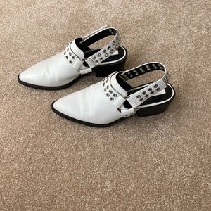 White Strap on booties